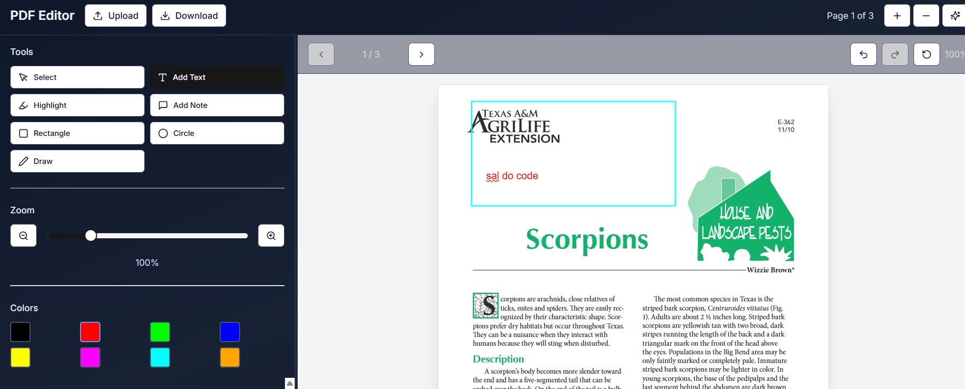 PDF Editor screenshot