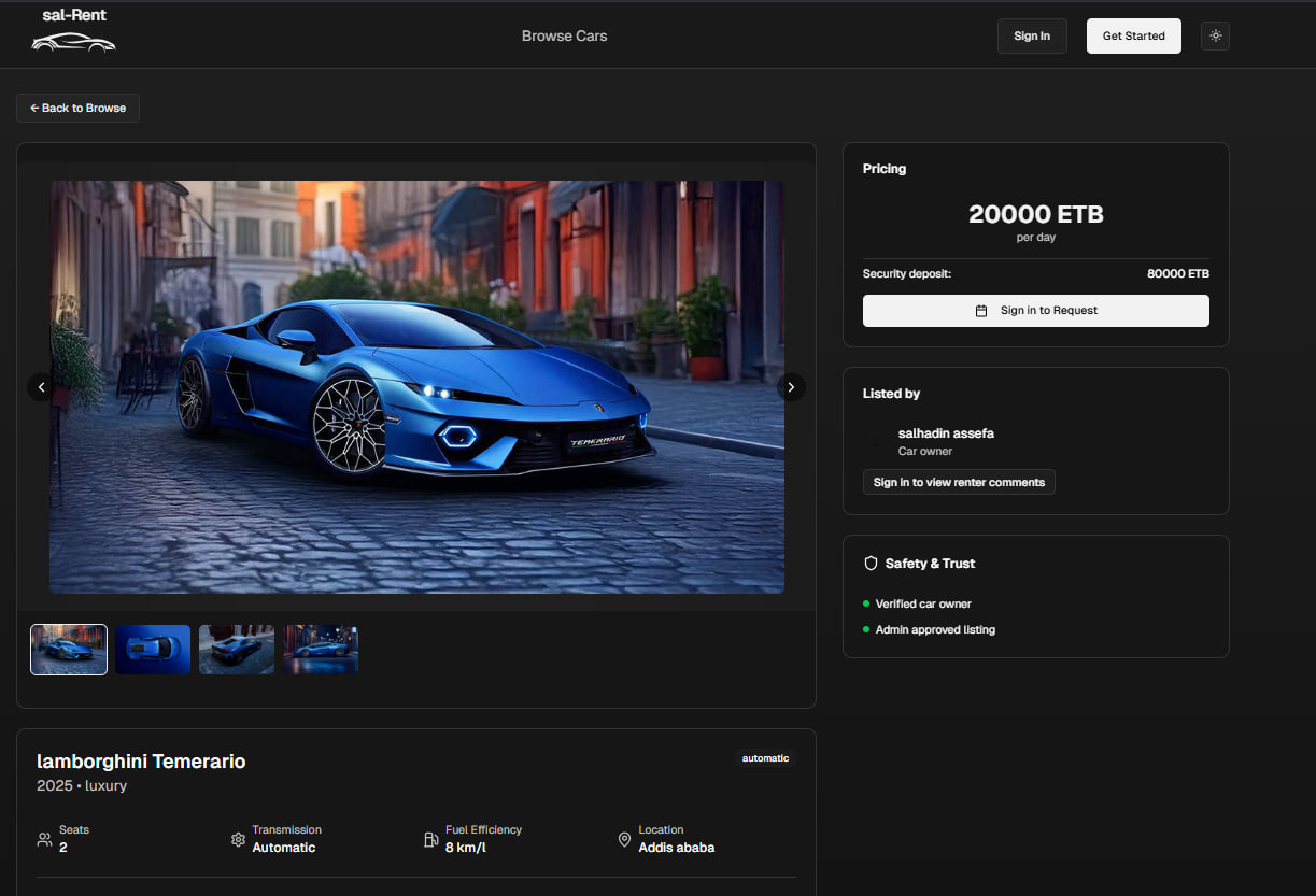 sal-Rent car rental platform
