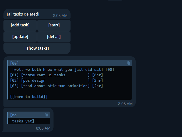 Taskify Telegram Bot screenshot
